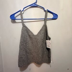 Auden Gray Ribbed Knit Camisole